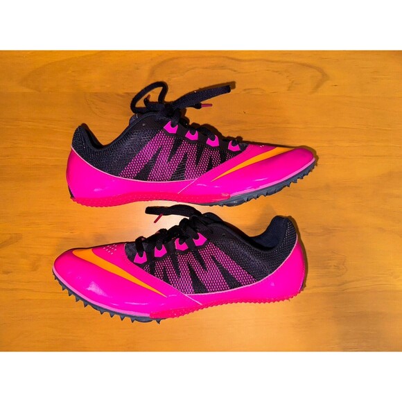 Nike Womens Zoom Rival 7-Spike Track Cleat 615998 Size 10.5 Pink Orange Sports - Picture 3 of 10